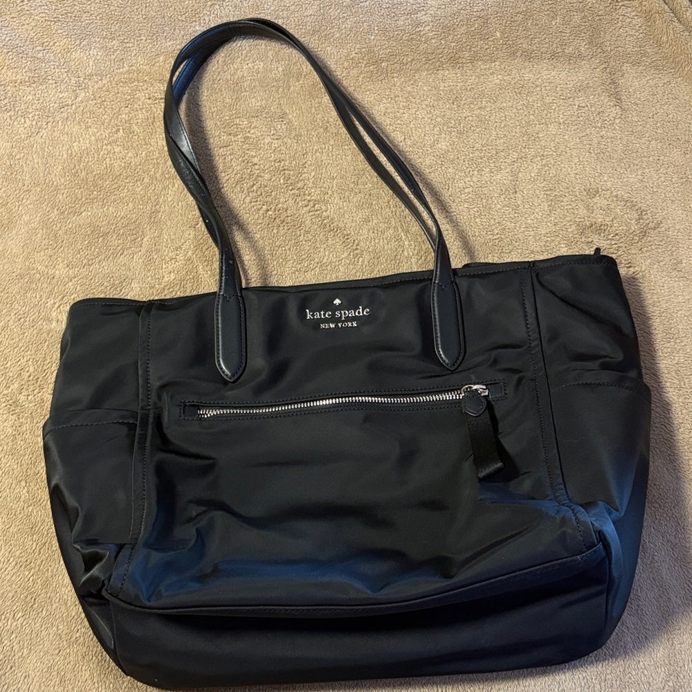 Kate Spade Black Nylon Tote Bag